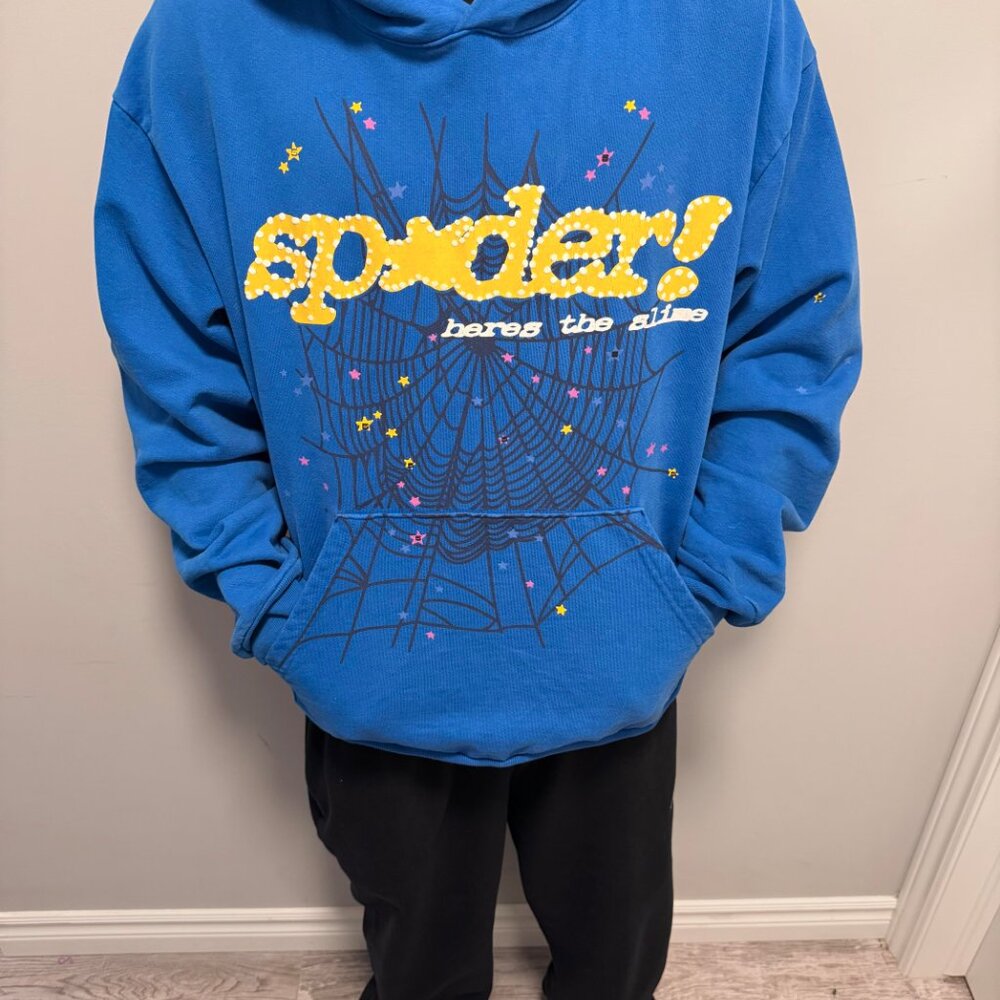🔥 TC Blue Spider Hoodie – Size Large 🔥 - Picture 3 of 3